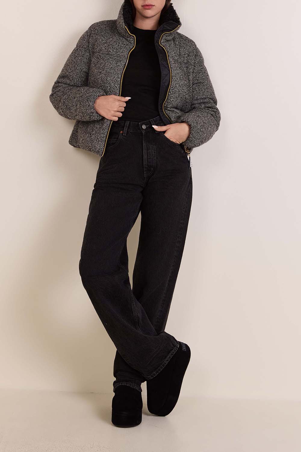 מעיל פוך וצמר